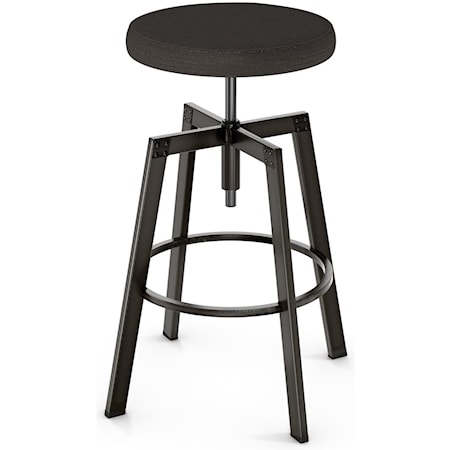 Architect Screw Stool with Cushion Seat